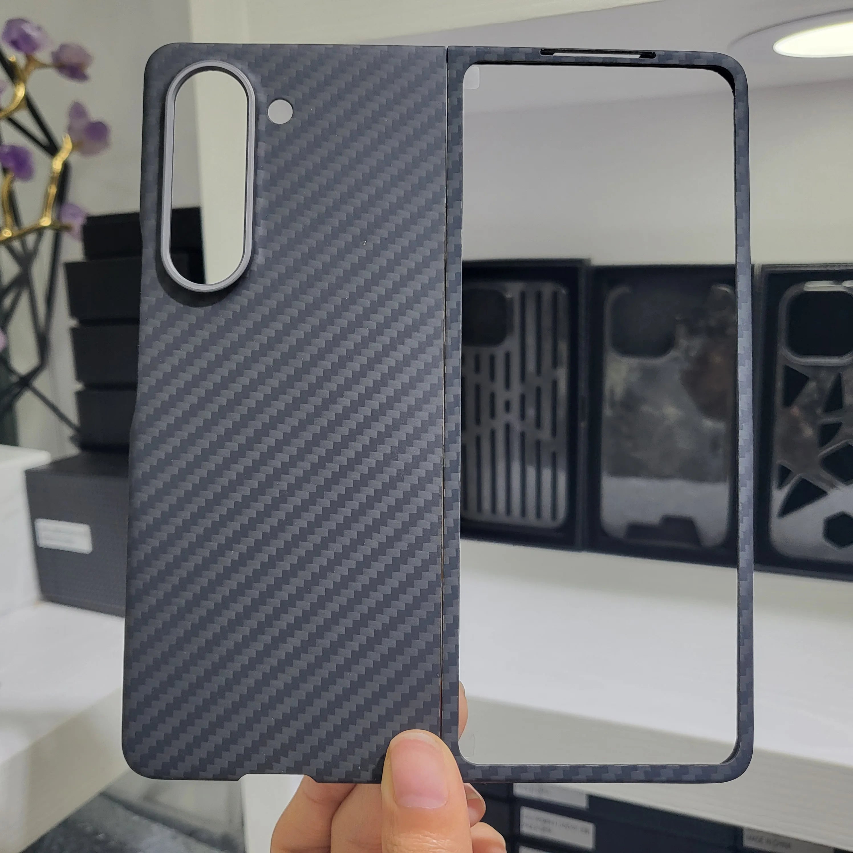 YTF Carbon Fiber Case For Samsung Galaxy Z Fold 5 - Premium Mobile Phone Cases from YTF-Carbon - Just $50! Shop now at Dressmycell.com YTF Carbon Fiber Case For Samsung Galaxy Z Fold 5 - Premium Mobile Phone Cases from YTF-Carbon - Just $50! Shop now at Dressmycell.com